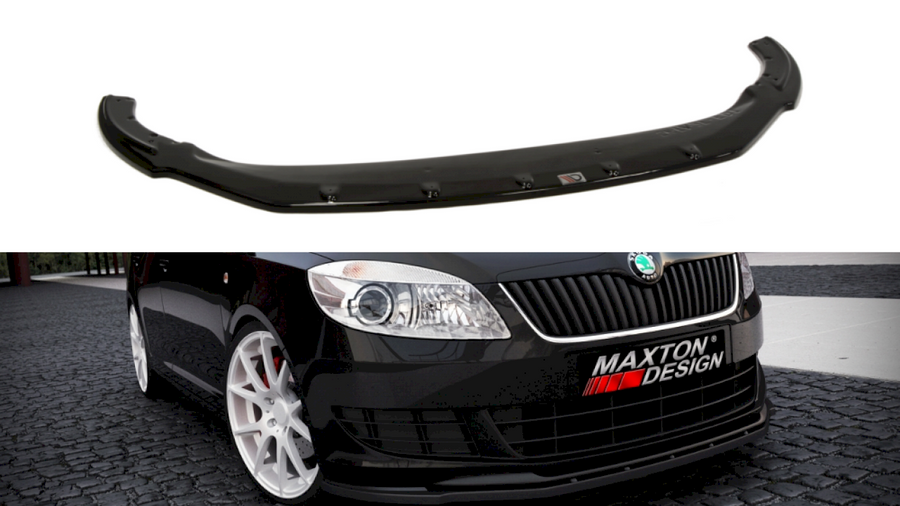 Maxton Design - FRONT SPLITTER SKODA FABIA II FACELIF MODEL, STANDARD BUMPER