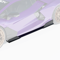 LAMBORGHINI REVUELTO MATTE CARBON FIBRE SIDE SKIRTS - CT DESIGN