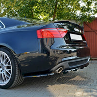 Maxton Design - CENTRAL REAR SPLITTER AUDI A5 S-LINE 8T COUPE / SPORTBACK (WITH A VERTICAL BAR)