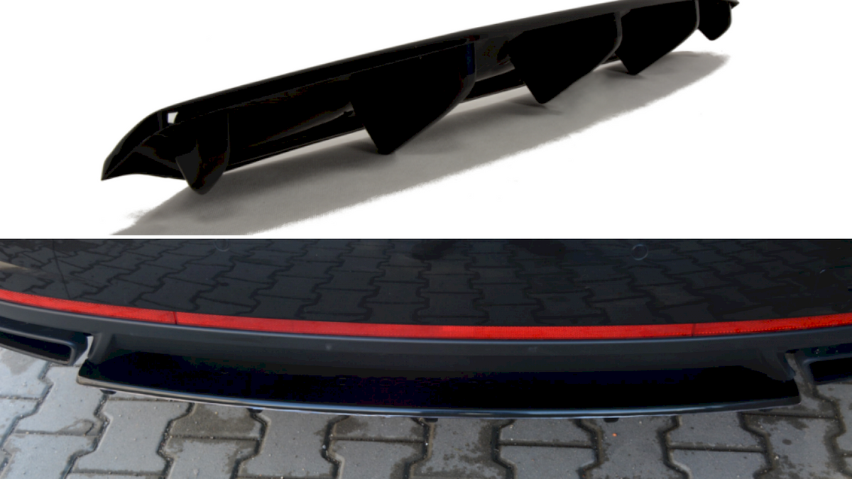 Maxton Design - CENTRAL REAR SPLITTER SKODA OCTAVIA VRS MK3/ MK3.5 HATCHBACK/ ESTATE