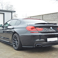 Maxton Design - CENTRAL REAR SPLITTER BMW 6 GRAN COUPE M-SPORT (NO VERTICAL BARS) (2013-2018)