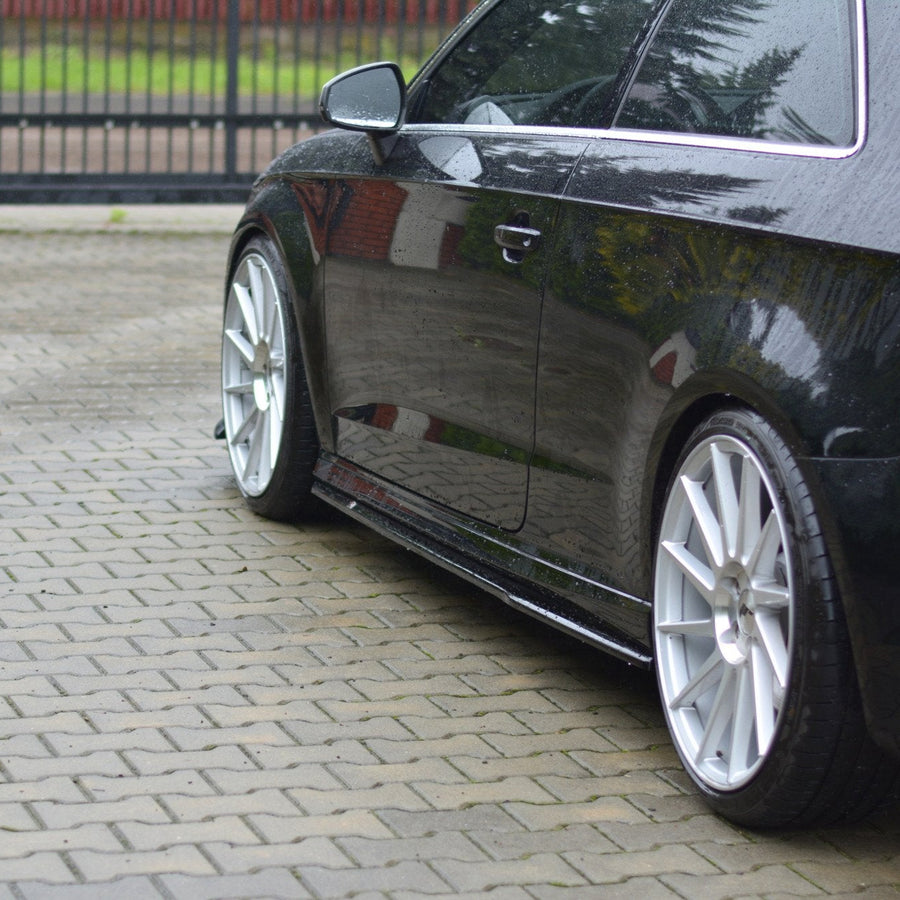 Maxton Design - SIDE SKIRTS DIFFUSERS AUDI S3 / A3 S-LINE 8V / 8V FL HATCHBACK