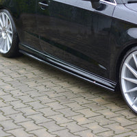 Maxton Design - SIDE SKIRTS DIFFUSERS AUDI S3 / A3 S-LINE 8V / 8V FL HATCHBACK