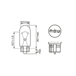501 Mirror Puddle Light Bulbs – 6000K White | CEUK (T10 | W5W)