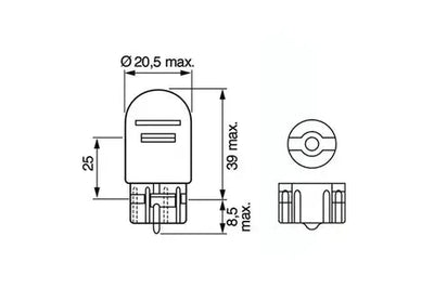 580 DRL Sidelight Bulbs – 6500K White | IllumiNite (7443 | T20 | W21/5w)