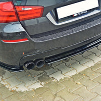 Maxton Design - CENTRAL REAR SPLITTER BMW 5 F11 M-PACK (FITS TWO DOUBLE EXHAUST ENDS)