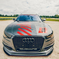 Maxton Design - FRONT RACING SPLITTER AUDI A6 C7 S-LINE (2 SPLITTERS = 1 SET) (2011-2014)