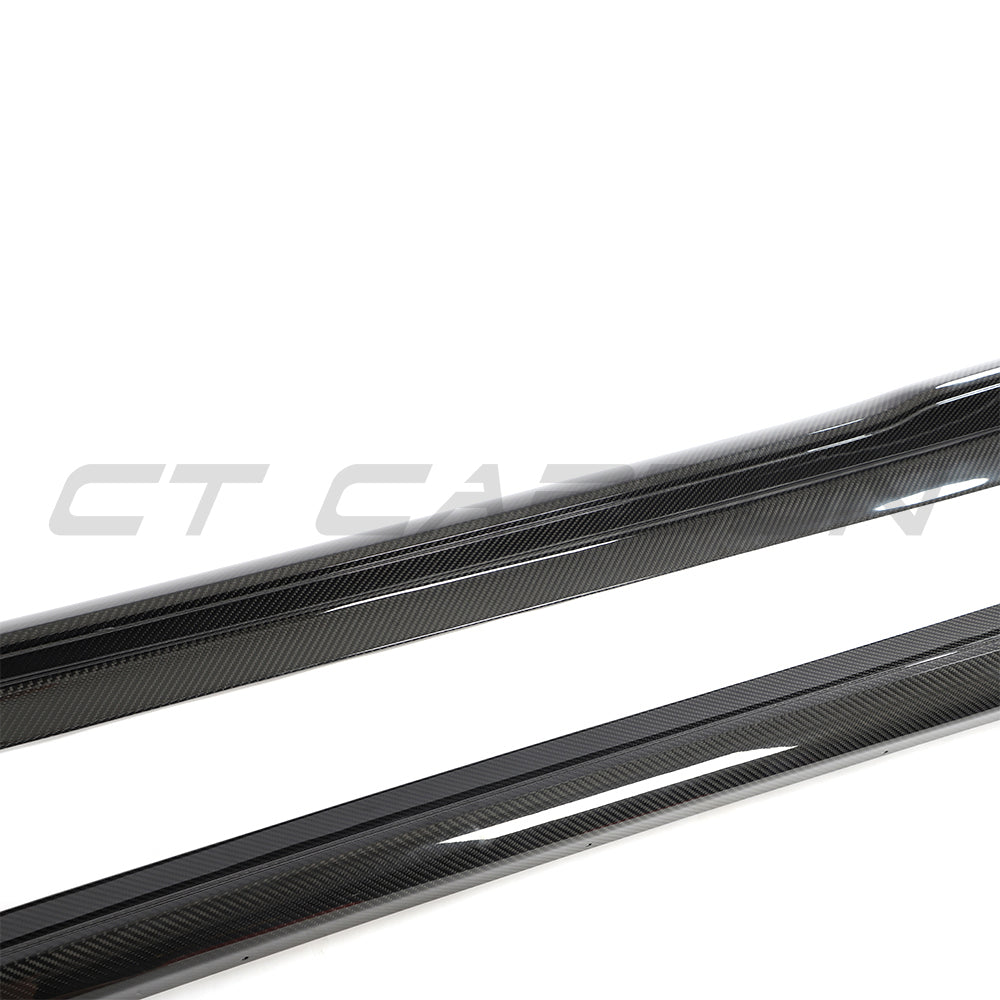 PORSCHE TAYCAN 2020-2024 CARBON FIBRE SIDE SKIRTS