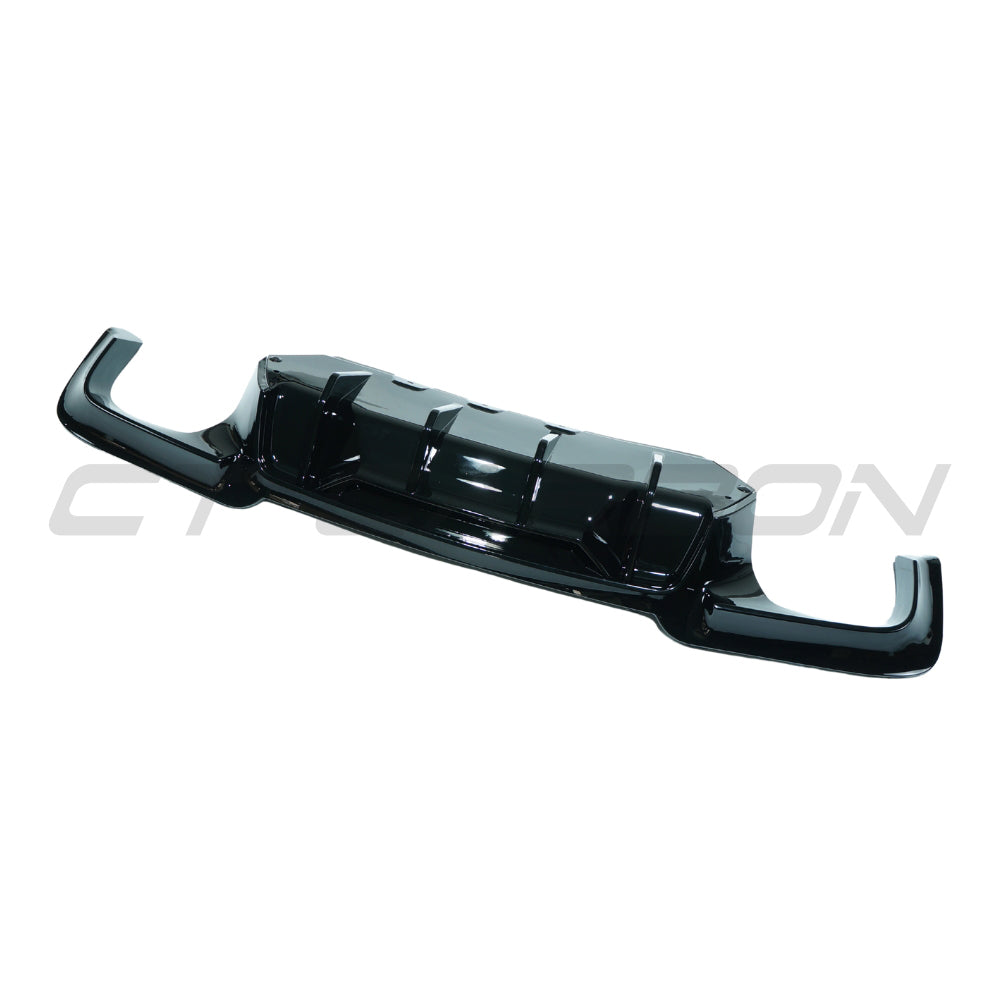 BMW 5 SERIES F10/F11 2011-2017 GLOSS BLACK DIFFUSER - QUAD TIP