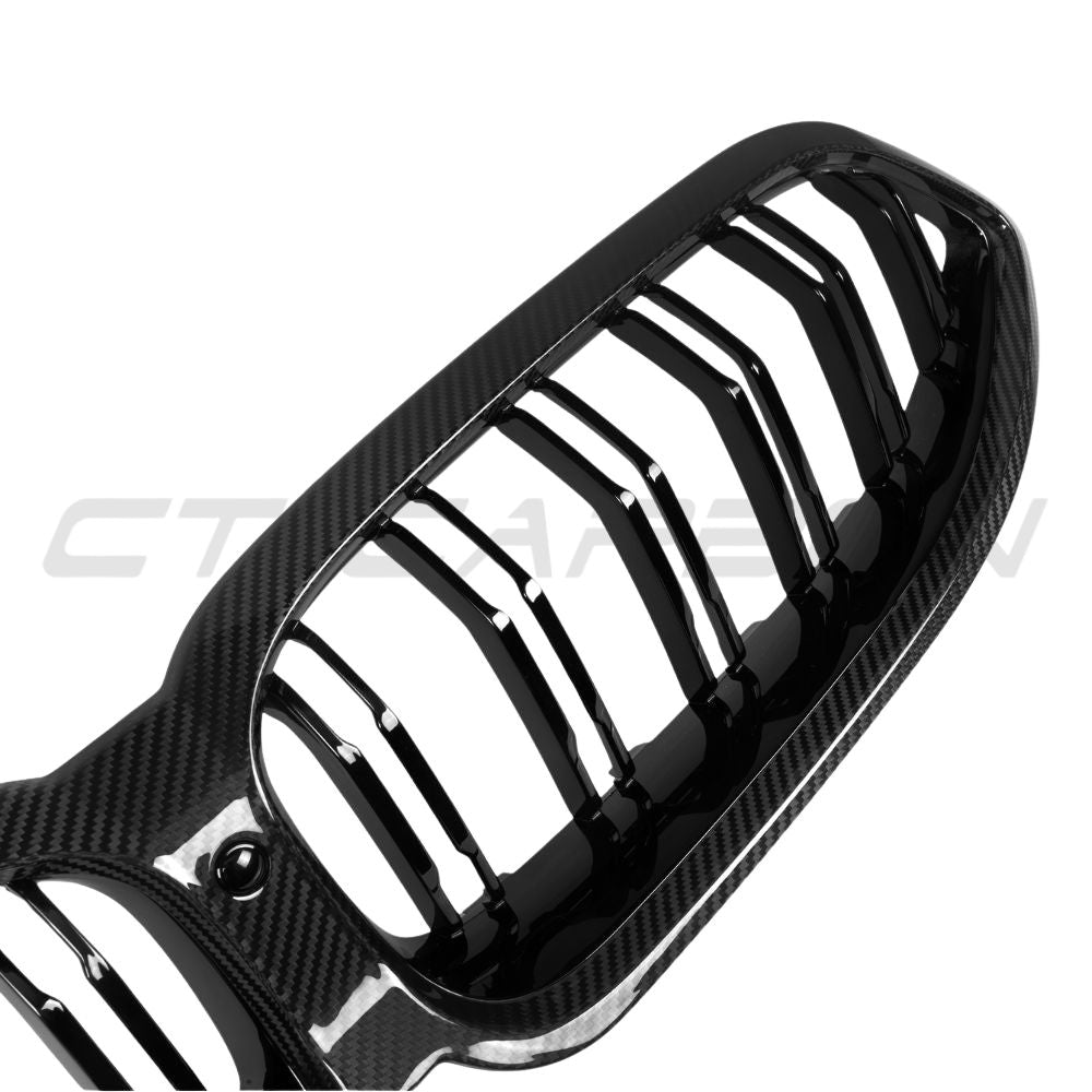 BMW 8 SERIES G14/G15/G16 LCI 2023+ CARBON FIBRE DOUBLE SLAT GRILLE