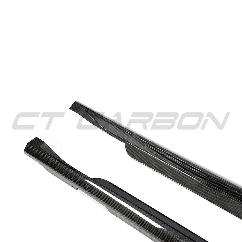 PORSCHE TAYCAN 2020-2024 CARBON FIBRE SIDE SKIRTS