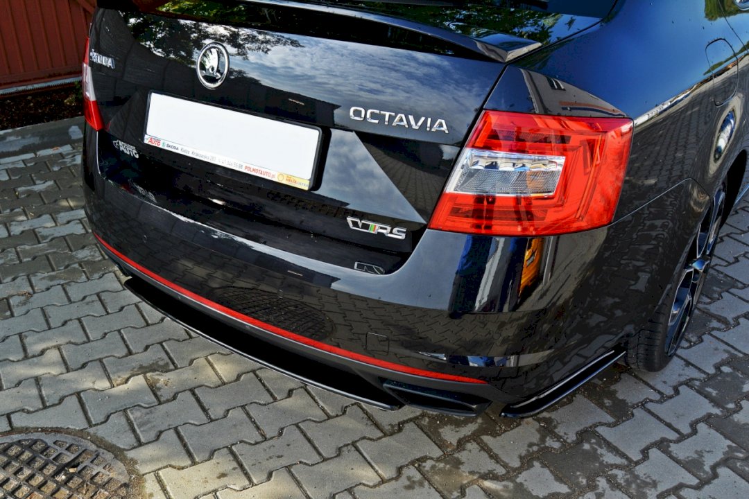 Maxton Design - CENTRAL REAR SPLITTER SKODA OCTAVIA VRS MK3/ MK3.5 HATCHBACK/ ESTATE