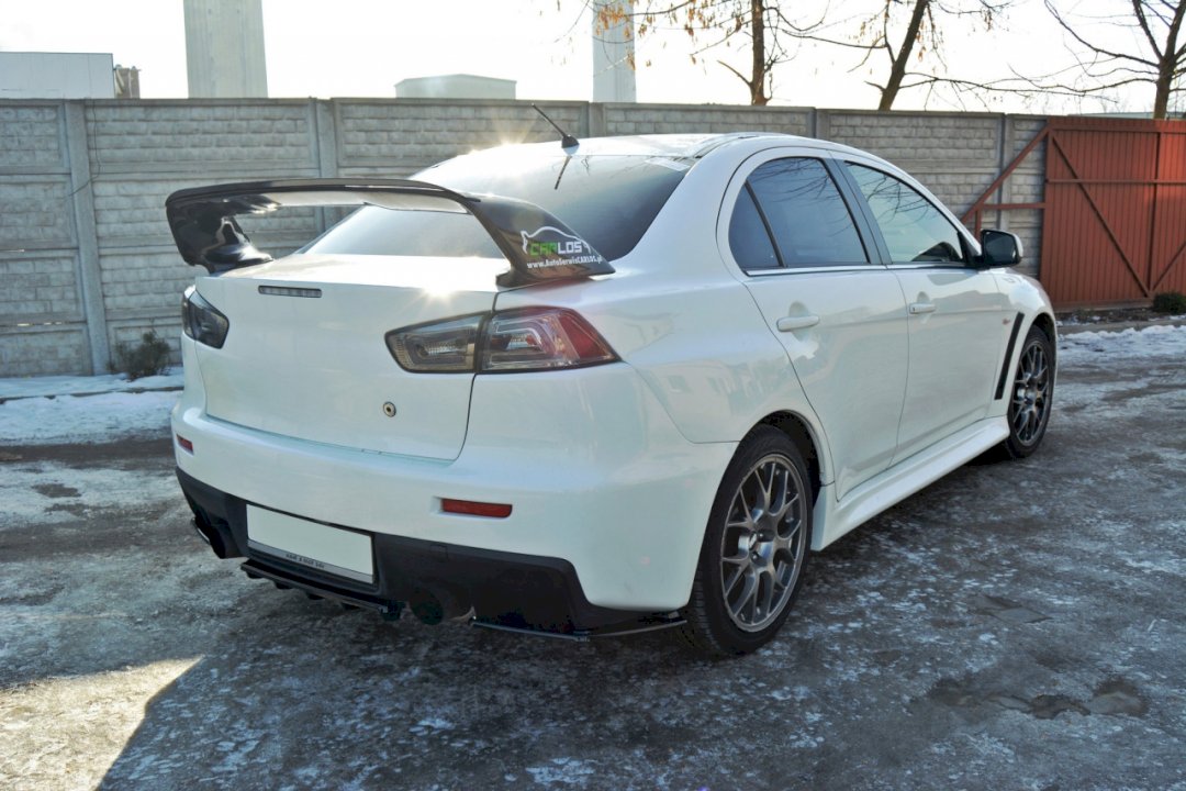 Maxton Design - CENTRAL REAR SPLITTER MITSUBISHI LANCER EVO X (W/VERTICAL BARS) (2007-2015)