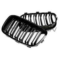 BMW F20 1 SERIES 2011-2019 GLOSS BLACK GRILL DUAL SLATS - V1