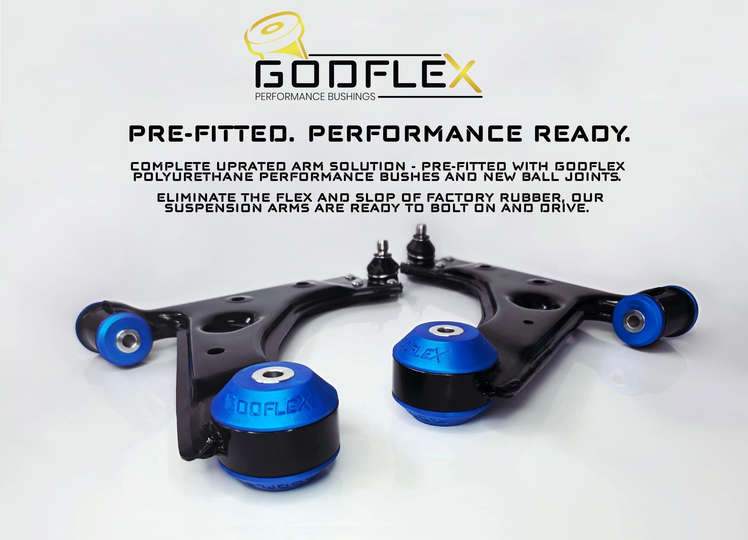 Audi A3/S3 MK3 (2013-2020) Uprated Pre-Bushed Front Lower Suspension Arms