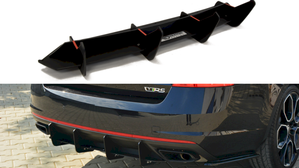 Maxton Design - REAR DIFFUSER SKODA OCTAVIA VRS MK3/ MK3.5 HATCHBACK ...
