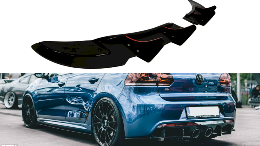 Maxton Design - REAR SPLITTER VW GOLF MK6 R (CNC) (2008-2012)