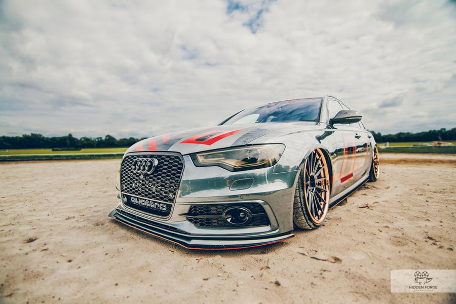 Maxton Design - FRONT RACING SPLITTER AUDI A6 C7 S-LINE (2 SPLITTERS = 1 SET) (2011-2014)