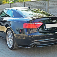 Maxton Design - CENTRAL REAR SPLITTER AUDI A5 S-LINE 8T COUPE / SPORTBACK (WITHOUT A VERTICAL BAR)
