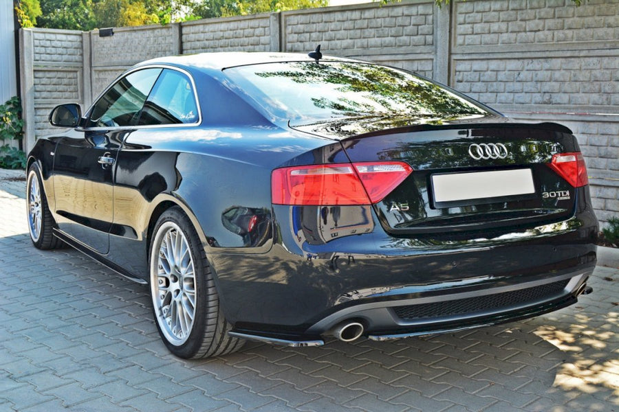 Maxton Design - CENTRAL REAR SPLITTER AUDI A5 S-LINE 8T COUPE / SPORTBACK (WITHOUT A VERTICAL BAR)