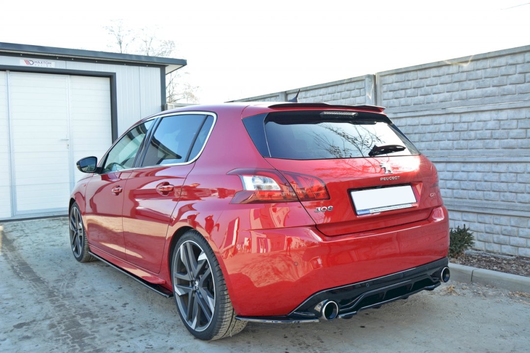 Maxton Design - CENTRAL REAR SPLITTER PEUGEOT 308 II GTI (WITH VERTICAL BARS)