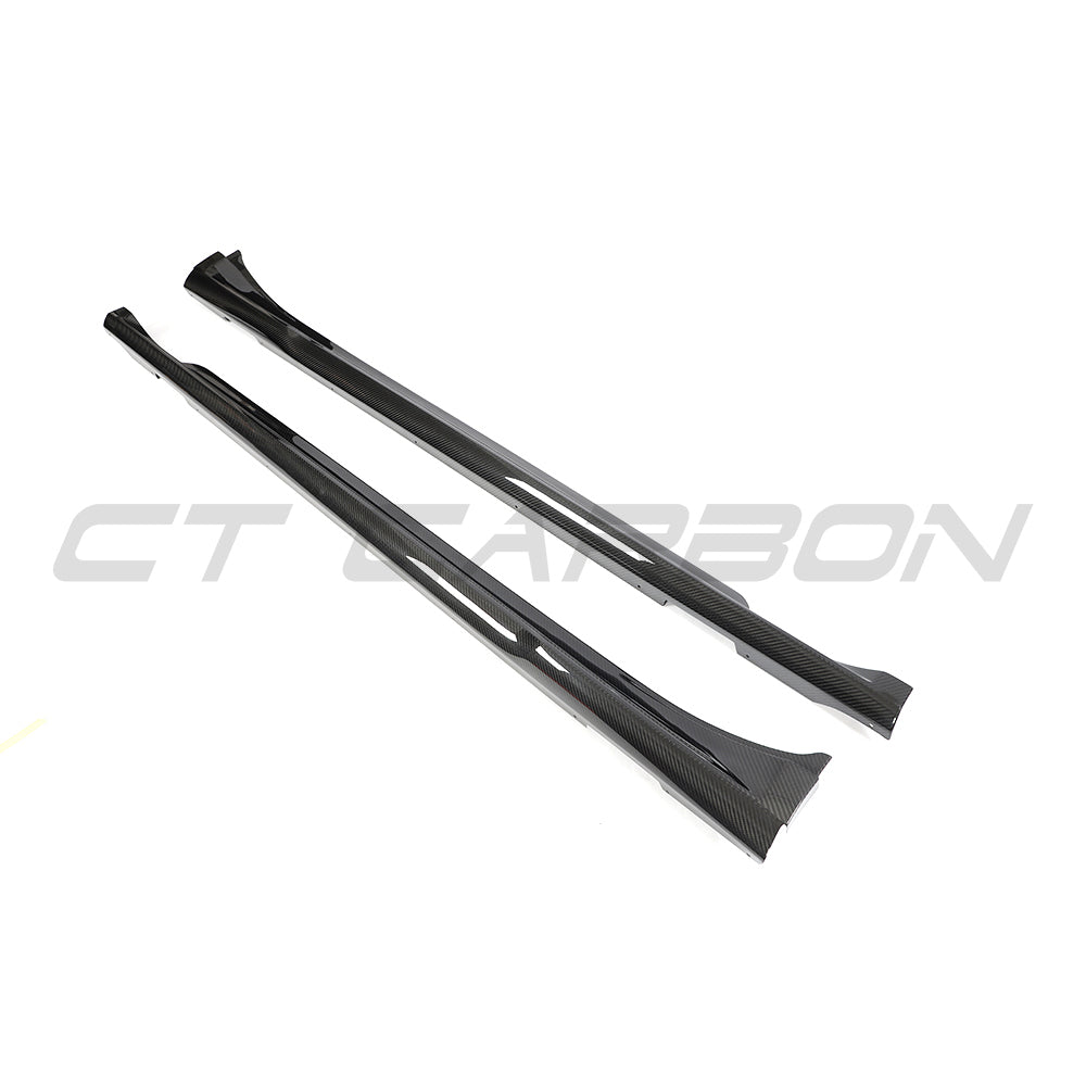 PORSCHE TAYCAN 2020-2024 CARBON FIBRE SIDE SKIRTS