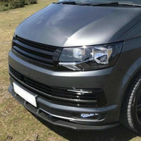VW T6 Transporter Front Splitter ABS Plastic Gloss Black