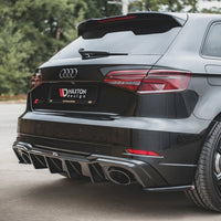 Maxton Design - REAR SIDE SPLITTERS V.2 AUDI RS3 8V SPORTBACK FACELIFT (2019-UP)