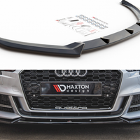 Maxton Design - FRONT SPLITTER V.3 AUDI S3 / A3 S-LINE 8V FACELIFT SEDAN (2016-2020)