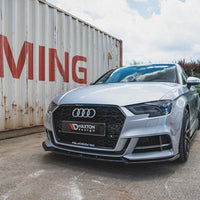 Maxton Design - FRONT SPLITTER V.3 AUDI S3 / A3 S-LINE 8V FACELIFT SEDAN (2016-2020)