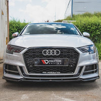 Maxton Design - FRONT SPLITTER V.3 AUDI S3 / A3 S-LINE 8V FACELIFT SEDAN (2016-2020)