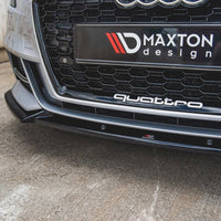 Maxton Design - FRONT SPLITTER V.3 AUDI S3 / A3 S-LINE 8V FACELIFT SEDAN (2016-2020)