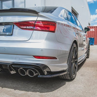 Maxton Design - REAR SIDE SPLITTERS V.2 AUDI S3 SEDAN 8V FACELIFT (2016-2020)
