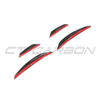 AUDI RS3 8Y 2022-2024 CARBON FIBRE FRONT BUMPER CANARDS - CT DESIGN