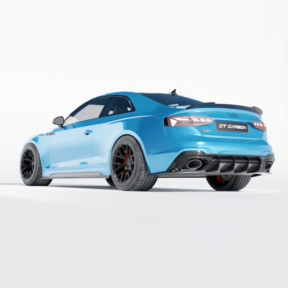 AUDI RS5 B9.5 SPORTBACK & COUPE 2020-2025 CARBON FIBRE DIFFUSER - CT DESIGN