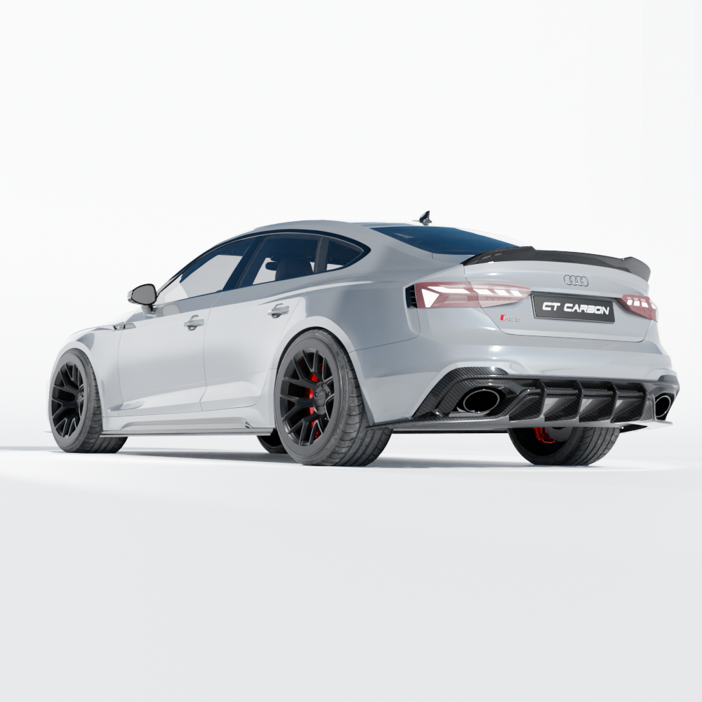 AUDI RS5 B9.5 SPORTBACK & COUPE 2020-2025 CARBON FIBRE DIFFUSER - CT DESIGN