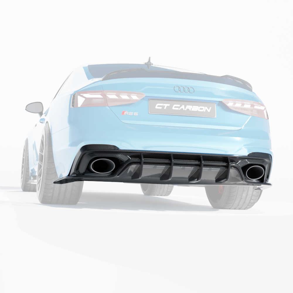 AUDI RS5 B9.5 SPORTBACK & COUPE 2020-2025 CARBON FIBRE DIFFUSER - CT DESIGN