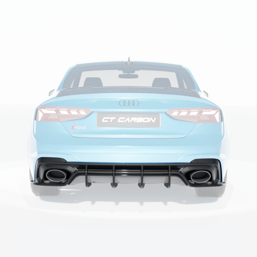 AUDI RS5 B9.5 SPORTBACK & COUPE 2020-2025 CARBON FIBRE DIFFUSER - CT DESIGN