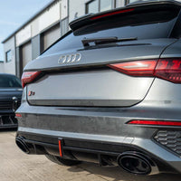 AUDI S3/A3 8Y S-LINE GLOSS BLACK DIFFUSER WITH TIPS & LED LIGHT