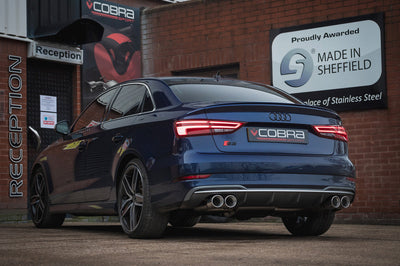Cobra Exhausts - Audi S3 (8V Facelift) (19-20) (GPF Models) Saloon (Valved) GPF Back Performance Exhaust