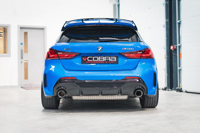 Cobra Exhausts - BMW M135i xDrive (F40) OEM Style M Performance Tips - Carbon Fibre Larger 4" Slip-on Replacement Tailpipes