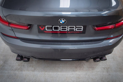 Cobra Exhausts - BMW 330e Touring (G21) (19>) Non-Valved Venom Quad Exit Rear Axle Back M3 Style Performance Exhaust