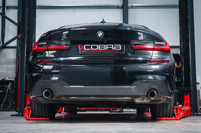 Cobra Exhausts - BMW 3 Series (G20/G21) Carbon Fibre M Performance Tips - OEM Style Larger 3.5" Slip-on Replacement Tailpipes