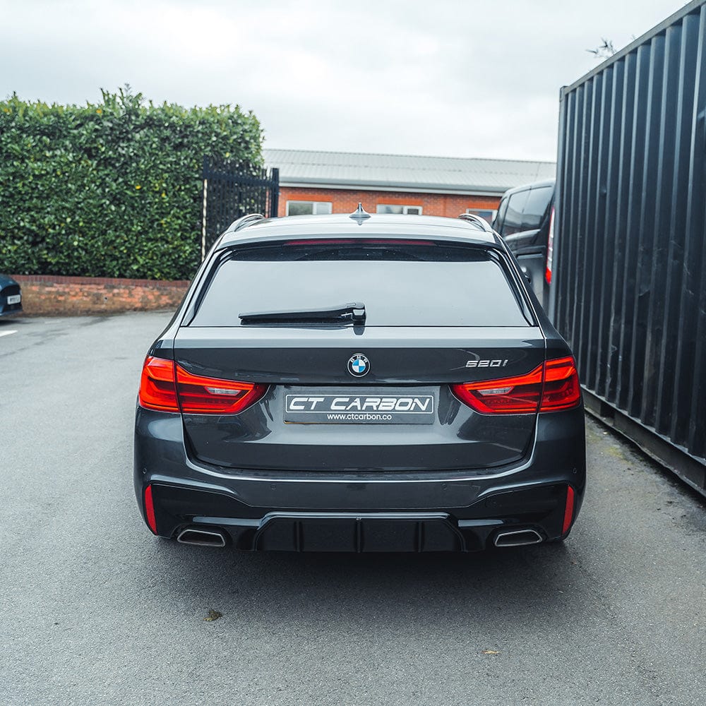 BMW G30/G31 5 SERIES 2017-2023 GLOSS BLACK DIFFUSER - V2
