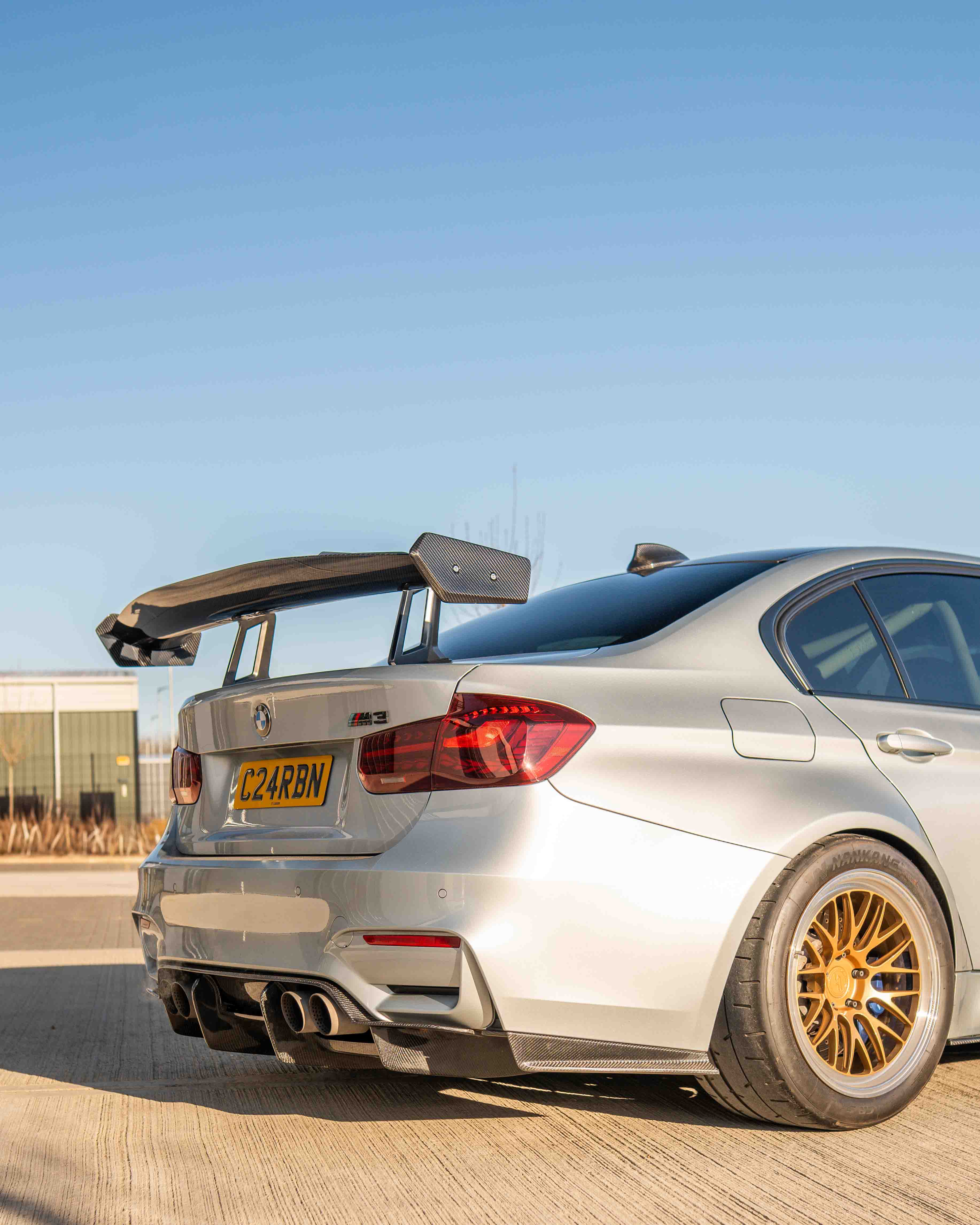 BMW F80 M3 & F30 3 SERIES CARBON FIBRE SWAN NECK WING - CT DESIGN