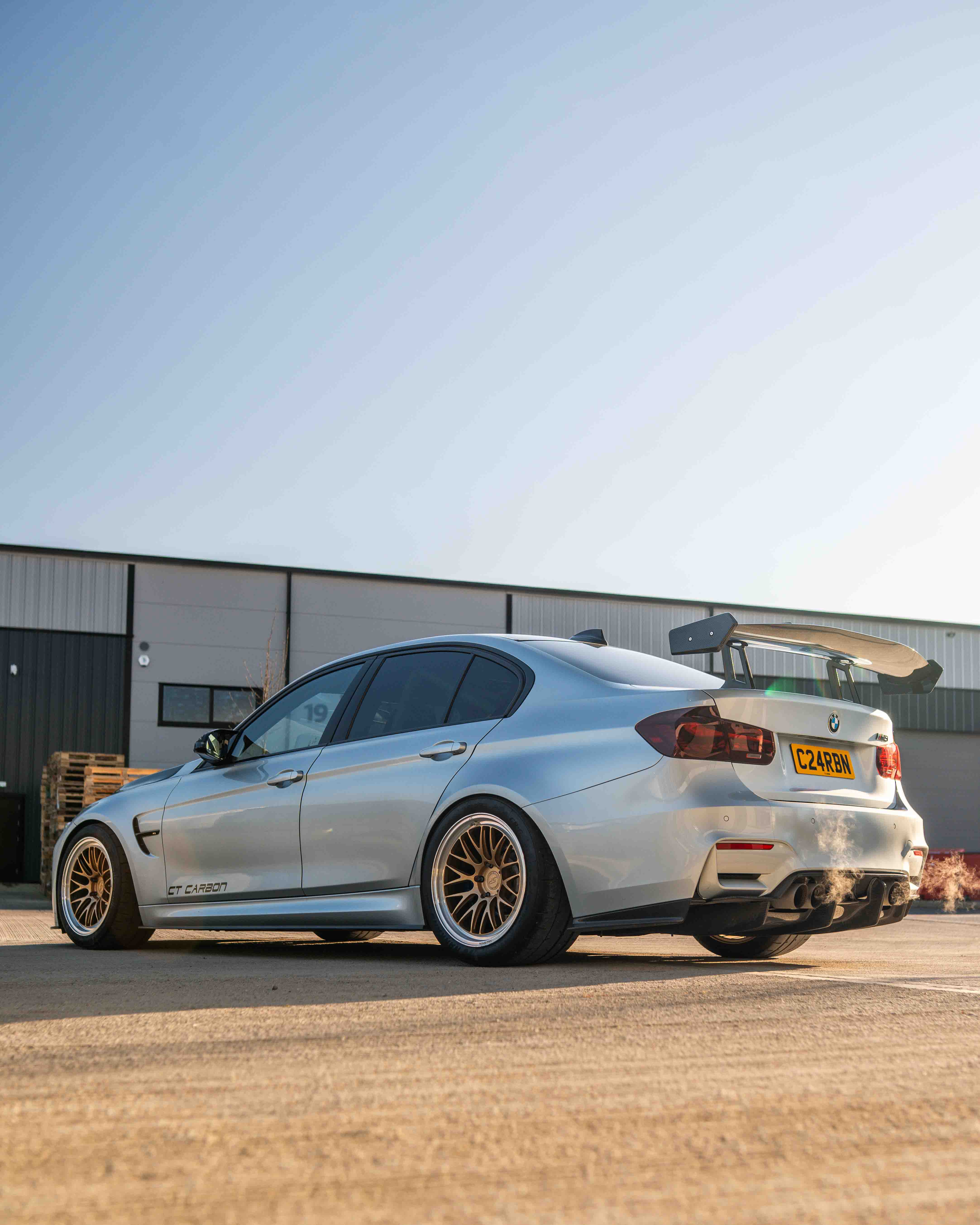 BMW F80 M3 & F30 3 SERIES CARBON FIBRE SWAN NECK WING - CT DESIGN