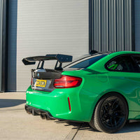 BMW F87 M2/M2C & F22 2 SERIES CARBON FIBRE SWAN NECK WING - V8 - CT DESIGN