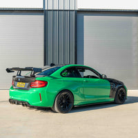 BMW F87 M2/M2C & F22 2 SERIES CARBON FIBRE SWAN NECK WING - V8 - CT DESIGN