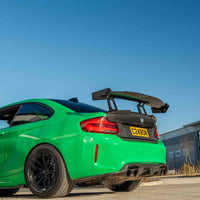 BMW F87 M2/M2C & F22 2 SERIES CARBON FIBRE SWAN NECK WING - V8 - CT DESIGN