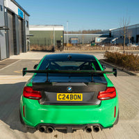 BMW F87 M2/M2C & F22 2 SERIES CARBON FIBRE SWAN NECK WING - V8 - CT DESIGN